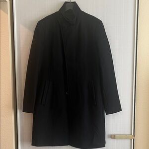 All Saints MALTO COAT Black Trench Coat